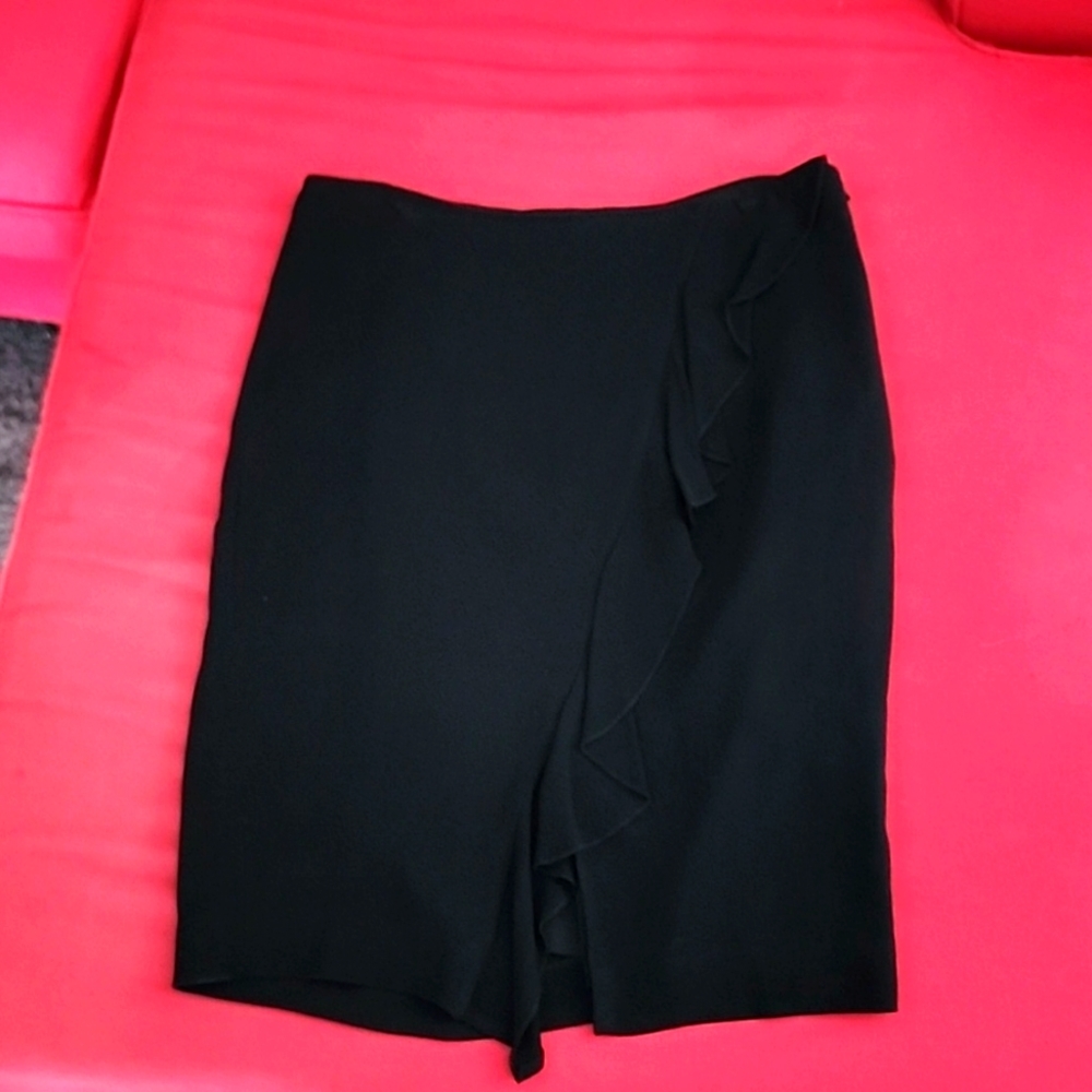 Black Banana Republic Skirt with Front Ruffle